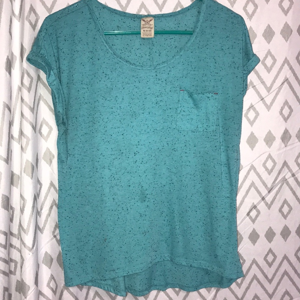Blue scoop neck tee